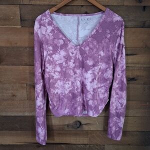 LIVI For Lane Bryant Tie Dye Long Sleeve Top Sz 1X 14/16